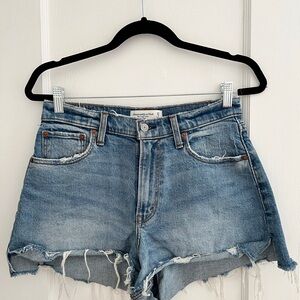 Abercrombie High Rise Cut Off Shorts - curve love